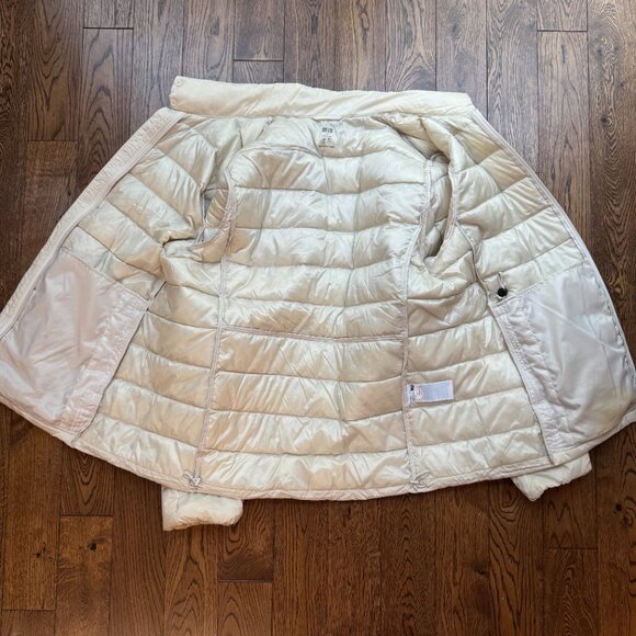 Uniqlo Ultra Light Down Jacket Women’s XL Off-White 750 Fill Power Packable - Picture 8 of 12